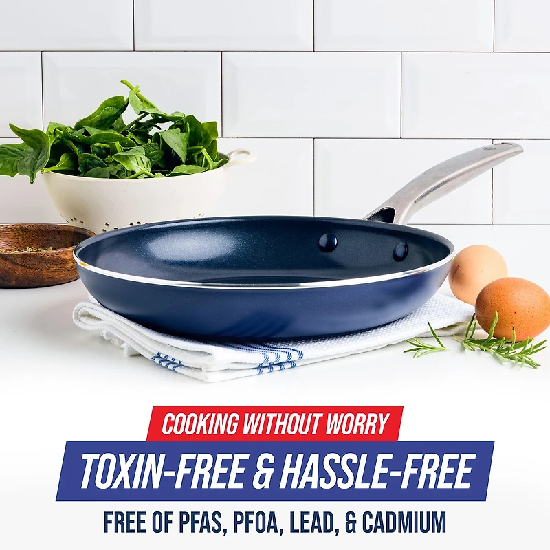 Blue Diamond Infused Ceramic Non-Stick 10" Frying Pan Skillet