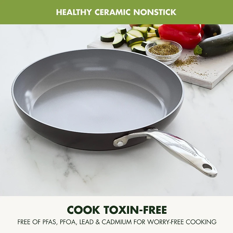 GreenPan Valencia Pro 12 Inch Hard Anodized Ceramic Frying Pan