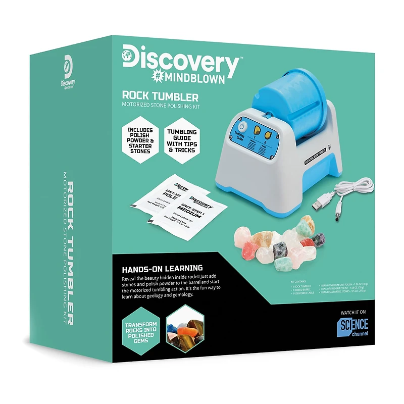 Discovery Mindblown Rock Tumbler Motorized Stone Polishing Kit