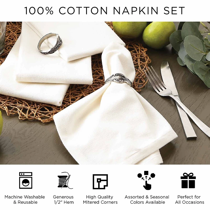 Design Imports Mushroom Variegated 6-pc. Napkins