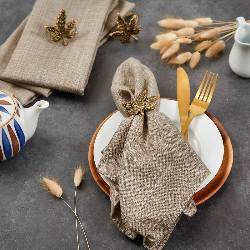 Design Imports Mushroom Variegated 6-pc. Napkins