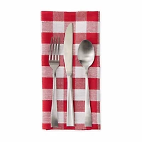 Design Imports Tango Red/White Check 6-pc. Napkins