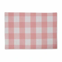 Design Imports Pink/White Reversible Gingham/Buffalo Check 4-pc. Placemats