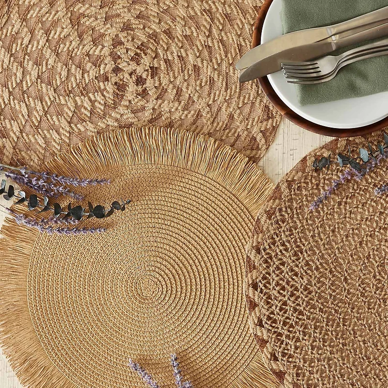 Design Imports Natural Dahlia Woven Polyester 6-pc. Placemat