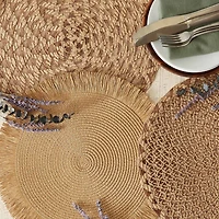 Design Imports Natural Dahlia Woven Polyester 6-pc. Placemat