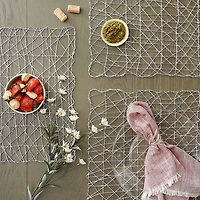 Design Imports Silver Woven Paper Square 6-pc. Placemat