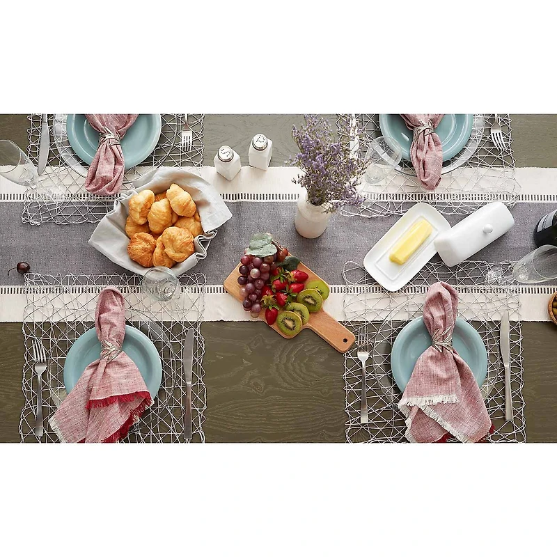 Design Imports Silver Woven Paper Square 6-pc. Placemat