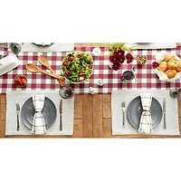 Design Imports Light Gray And Off-White Tonal Recycled Cotton Slubby Rib 6-pc. Placemat