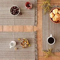 Design Imports Mushroom Variegated Fringe 6-pc. Placemat