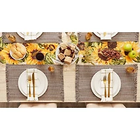 Design Imports Mushroom Variegated Fringe 6-pc. Placemat