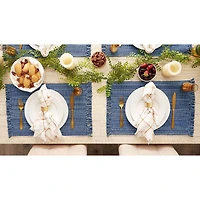 Design Imports Nautical Blue Variegated Fringe 6-pc. Placemat
