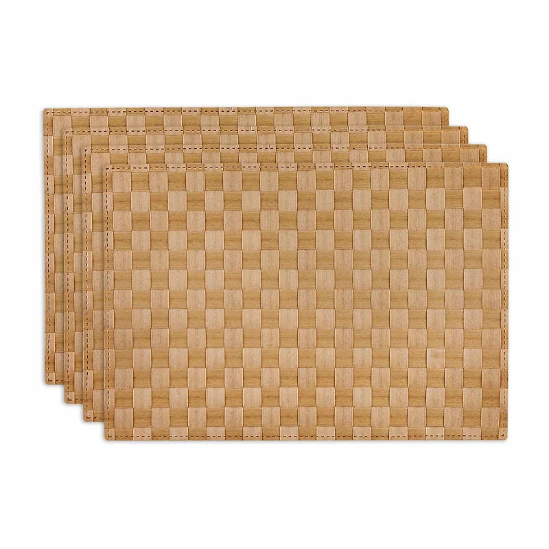 Design Imports Natural Basketweave Rectangle Woven 4-pc. Placemat