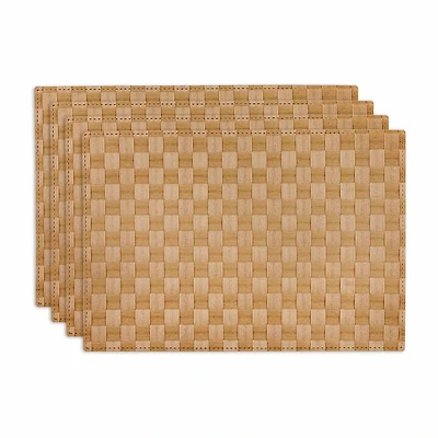 Design Imports Natural Basketweave Rectangle Woven 4-pc. Placemat