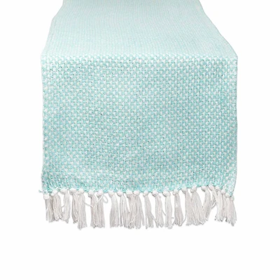Design Imports Aqua Woven Table Runner