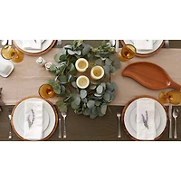 Design Imports Stone Bordered Dobby Table Runner