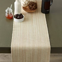 Design Imports Taupe Variegated Fringe Table Runner