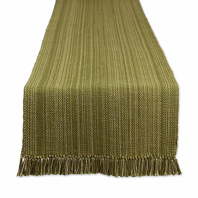 Design Imports Taupe Variegated Fringe Table Runner