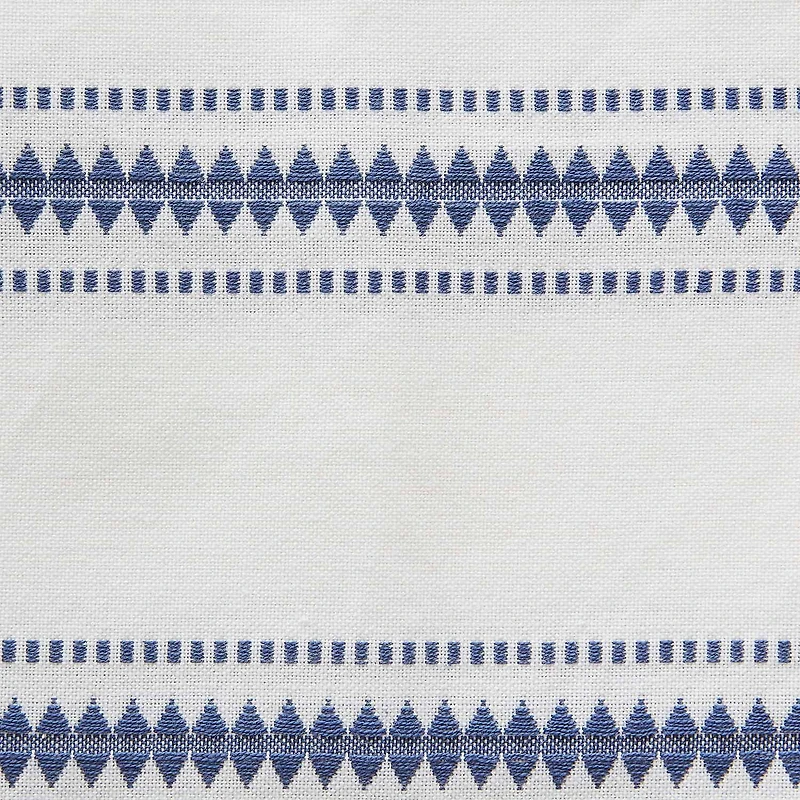 Design Imports Black Zig Dobby Stripe Table Runner