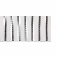 Design Imports Black Zig Dobby Stripe Table Runner