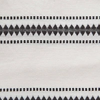 Design Imports Black Zig Dobby Stripe Table Runner