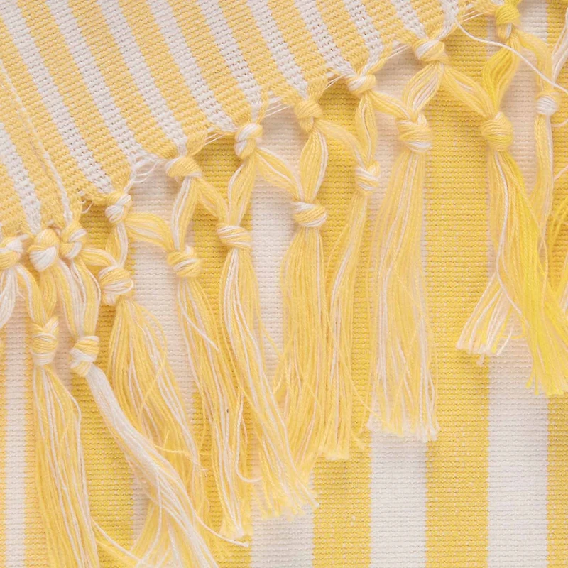 Design Imports Deep Yellow Stripes Table Runner