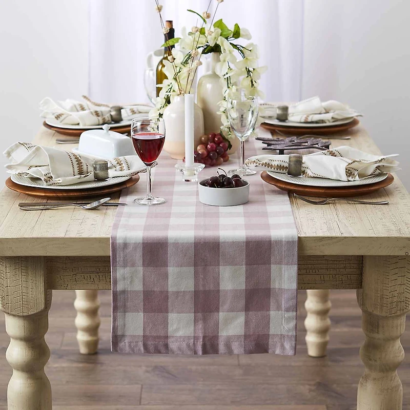 Design Imports Checkered Tabletop Table Runner