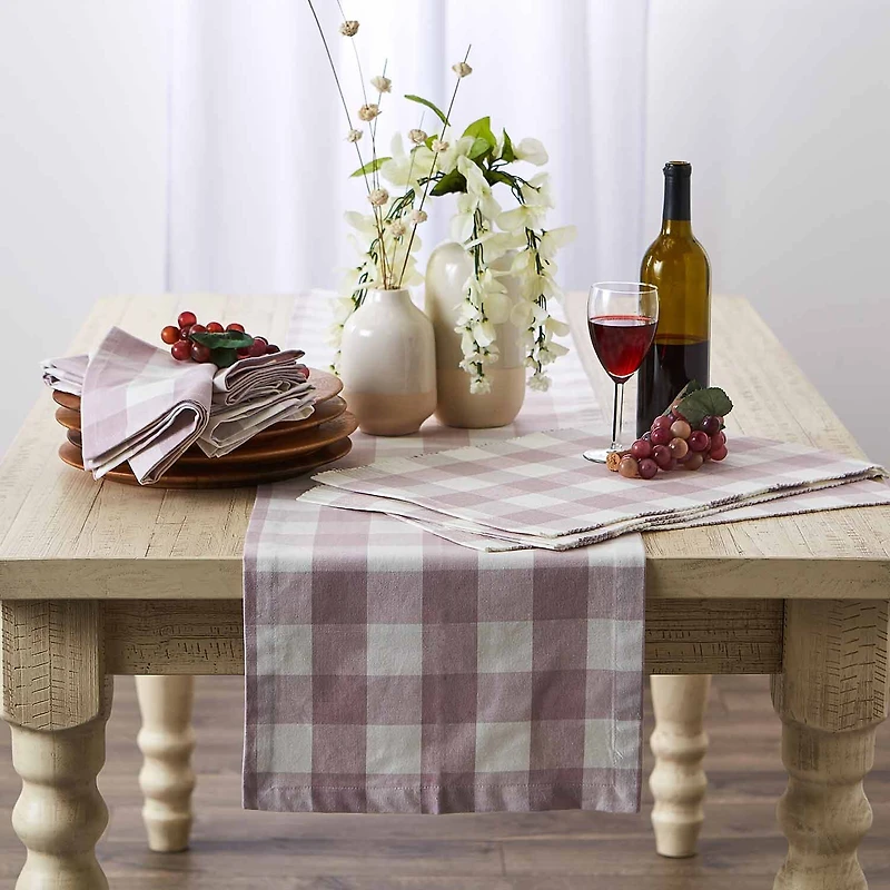 Design Imports Checkered Tabletop Table Runner