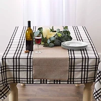 Design Imports Stonewash Blue/White 2-Tone Ribbed Table Runner