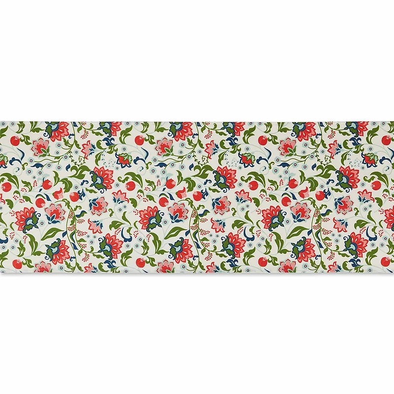 Design Imports Garden Floral Print Outdoor Table Runner
