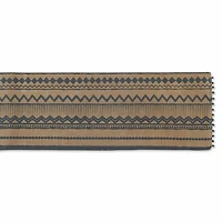 Design Imports Mineral Aztec Print On Natural Jute Table Runner