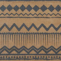Design Imports Mineral Aztec Print On Natural Jute Table Runner