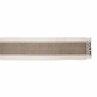 Design Imports Black Dobby Stripe Ribbed Table Runner