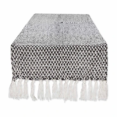 Design Imports Black Woven Table Runner