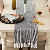 Design Imports Black Woven Table Runner