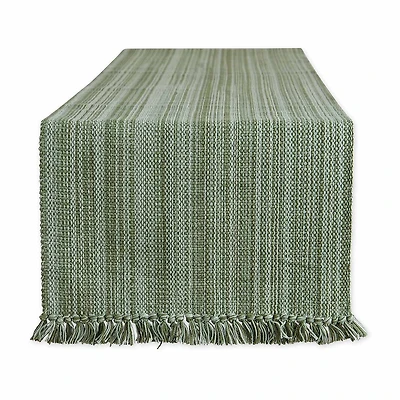 Design Imports Artichoke Variegated Fringe Table Runner