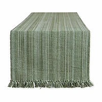 Design Imports Artichoke Variegated Fringe Table Runner