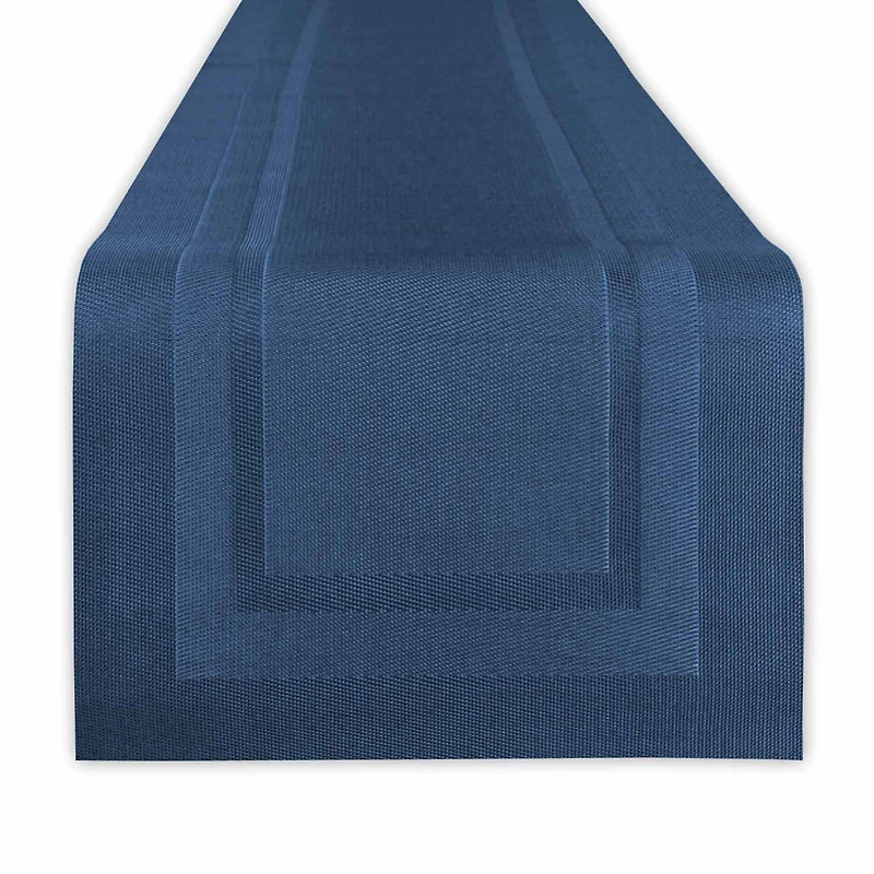 Design Imports Nautical Blue Pvc Doubleframe Table Runner