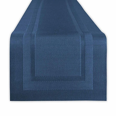 Design Imports Nautical Blue Pvc Doubleframe Table Runner