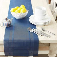 Design Imports Nautical Blue Pvc Doubleframe Table Runner