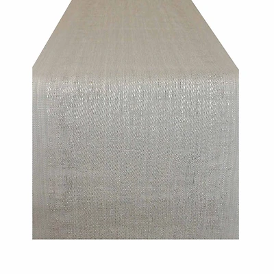 Design Imports Space-Dyed Gray Pvc Table Runner