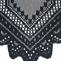 Design Imports Black Nordic Lace Table Runner