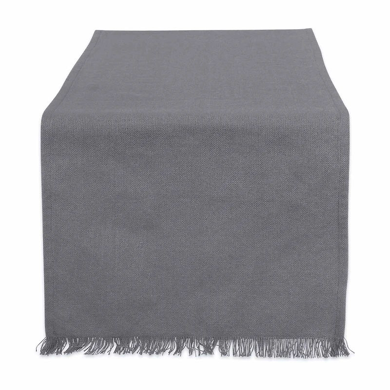 Design Imports Bright Green Solid Heavyweight Fringed Table Runner