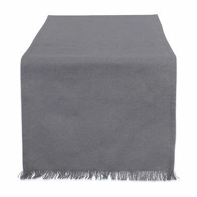 Design Imports Bright Green Solid Heavyweight Fringed Table Runner