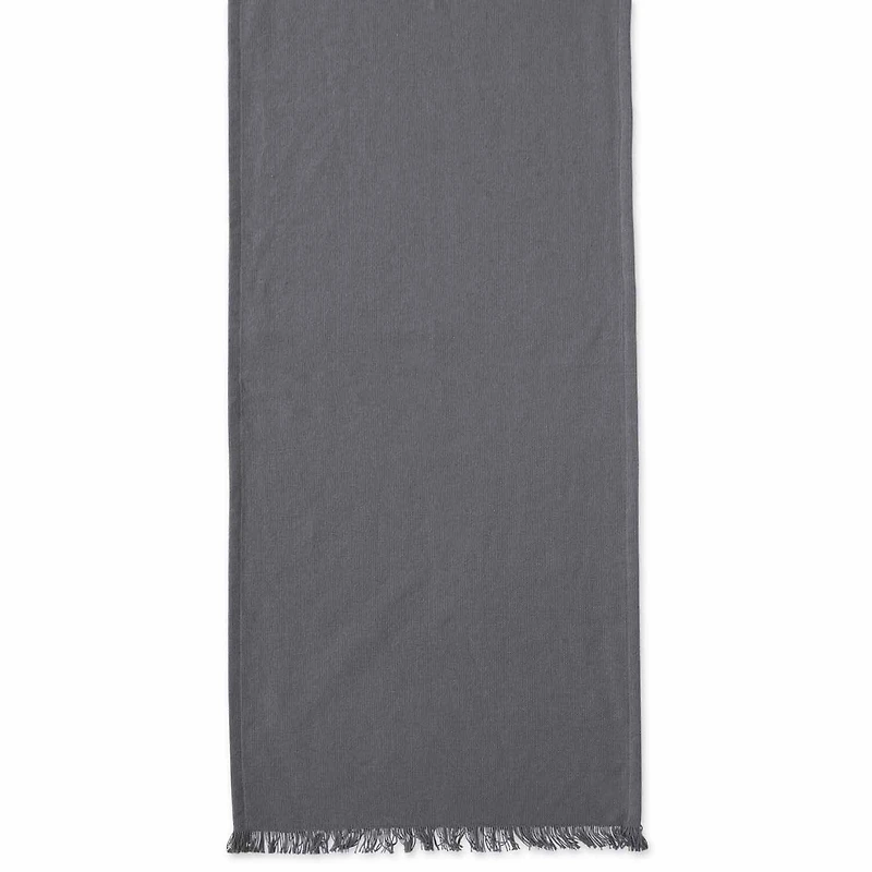 Design Imports Bright Green Solid Heavyweight Fringed Table Runner