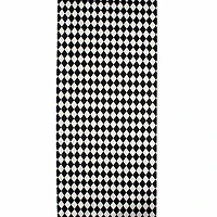 Design Imports Black And Cream Harlequin Print Table Runner