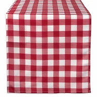 Design Imports Tango Red Check Outdoor Table Runner