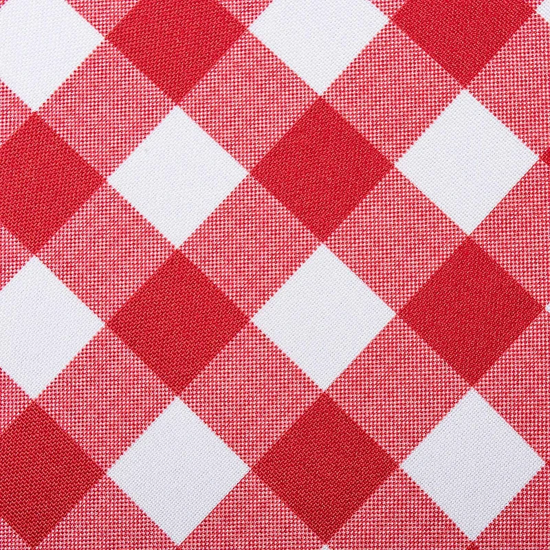 Design Imports Tango Red Check Outdoor Table Runner