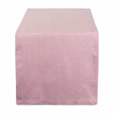 Design Imports Rose Solid Chambray Table Runner