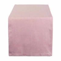 Design Imports Rose Solid Chambray Table Runner