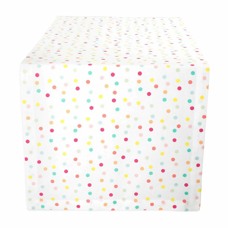 Design Imports Multi Polka Dots Print Table Runner